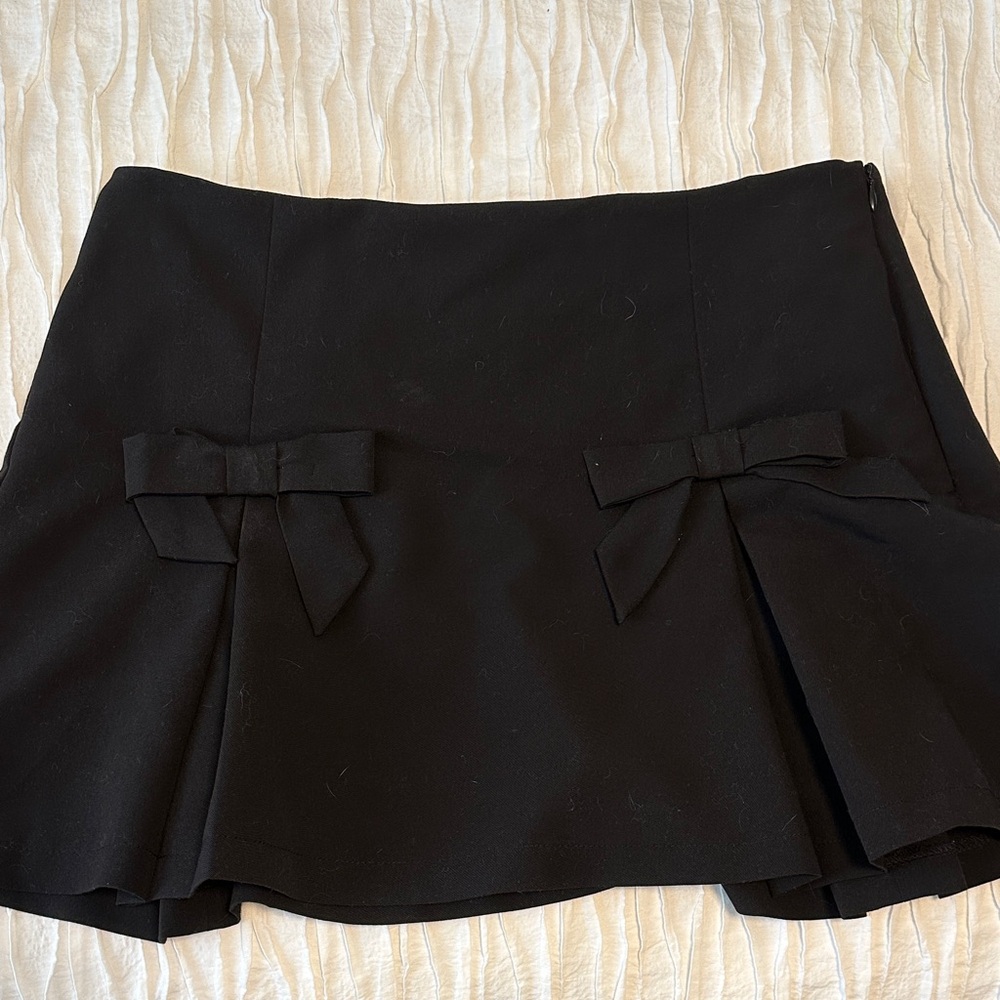 Altar'd State Black Bow Accent Skort